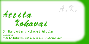 attila kokovai business card